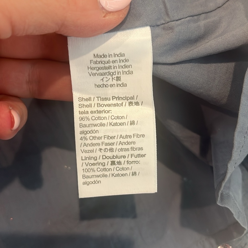NWT Crewcuts Chambray Dress with Metallic Stitching - Size 5 - Picture 4 of 5